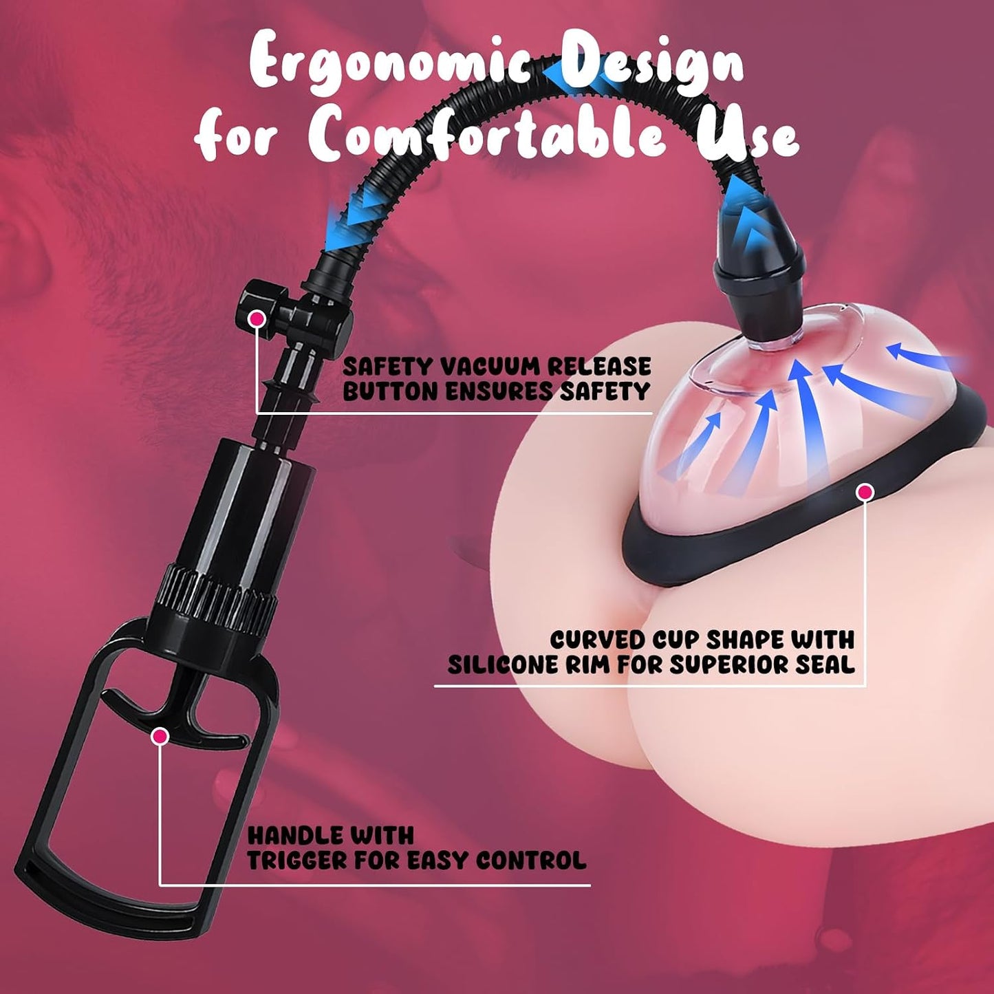 Pussy Pump Sexual Enhancers Sex Toys for Women, Manual Vagina Pump Clit Pump for Intense Stimulation, Adult Toys Clitoral Stimulator to Increases Sensation and Enhances Sexual Pleasure Tools for Women