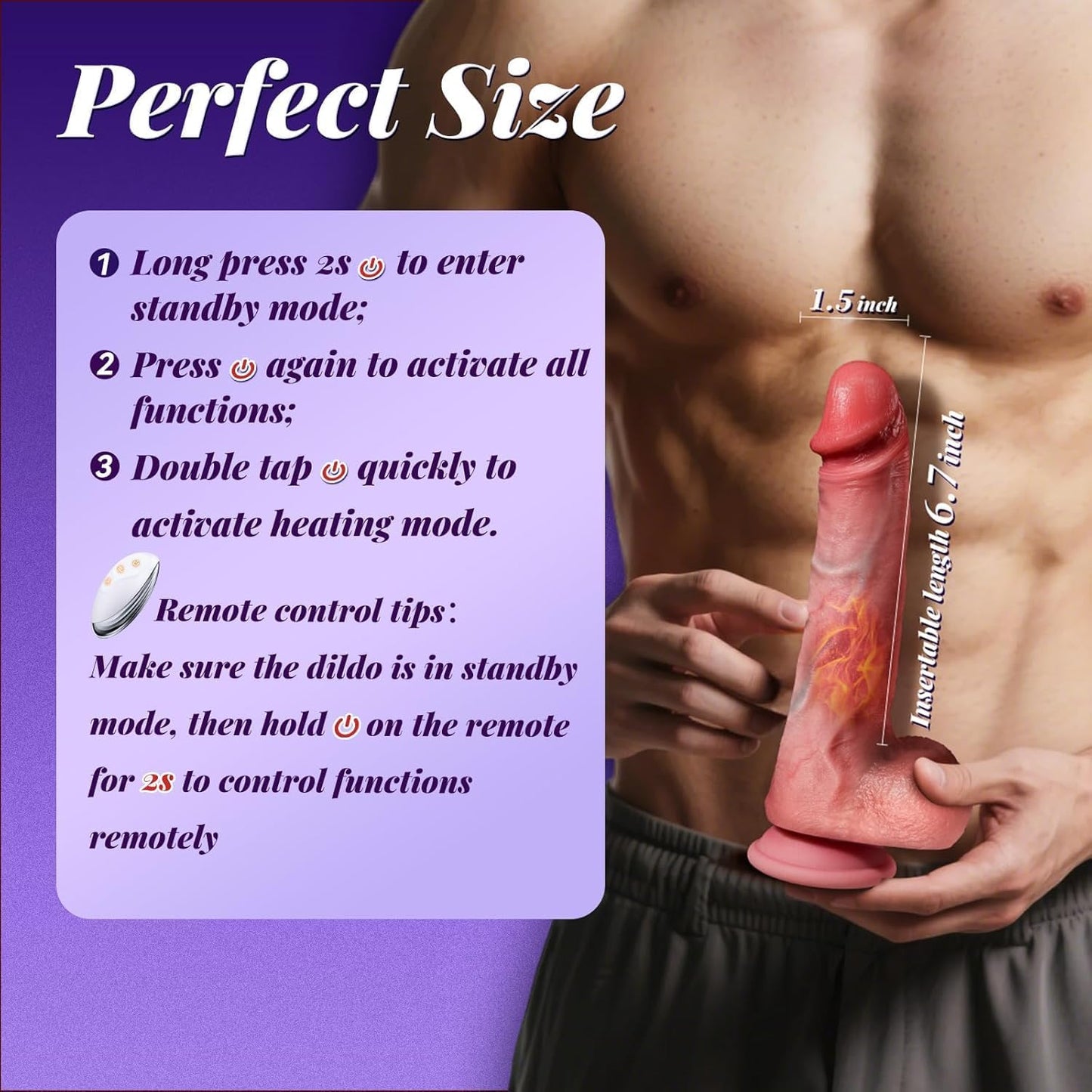 Thrusting Dildo Vibrator Sex Toys - AI Sync Adult Toys Smart APP Realistic Dildos with 9 Thrusting & 9 Vibrating Modes for G Spot Anal Sex Stimulation, Soft Silicone Dildos for Couples Women Pleasure - SinfulX -