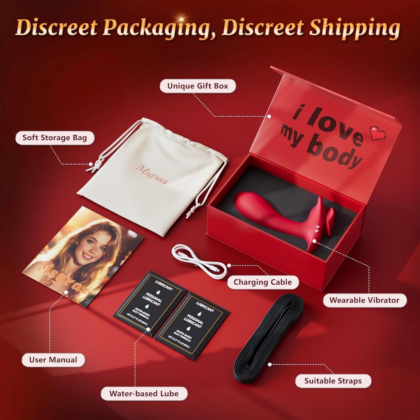 RoseRider Wearable Strap - On Panty Vibrator APP 10 Modes - SinfulX - Personal Care > Sexual Wellness > Panty Vibrator