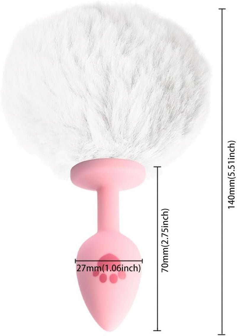 VelvetBunny Bunny Tail Silicone Butt Plug for Beginners - SinfulX -