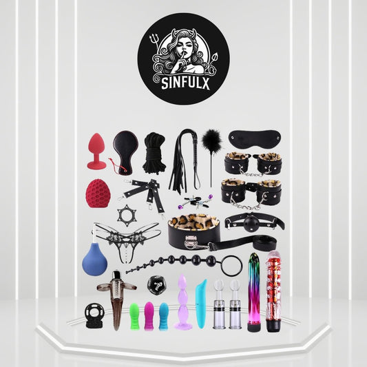 30 - Piece Complete BDSM Sex Play Kit - SinfulX