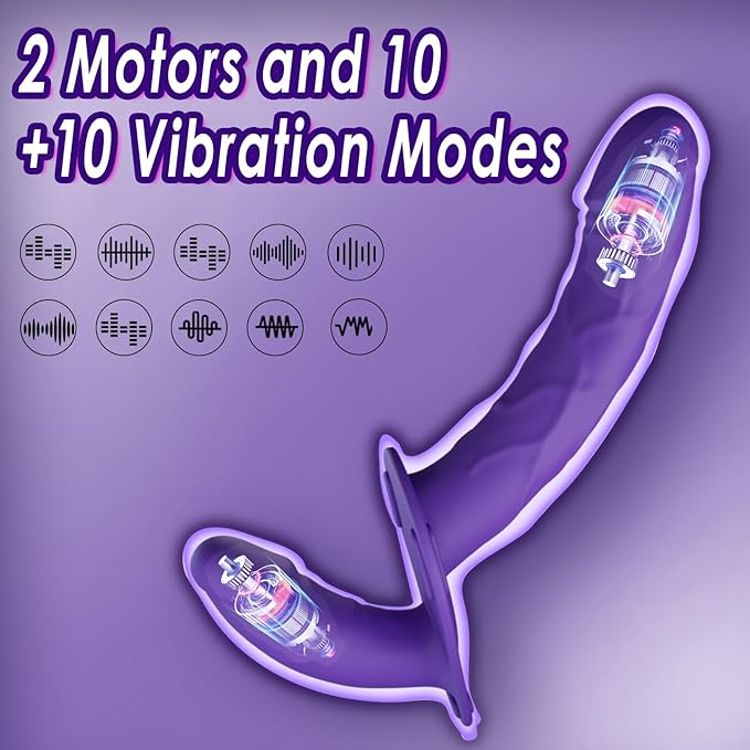 TwinnedTouch Remote Control Double Ended Dildo Vibrator
