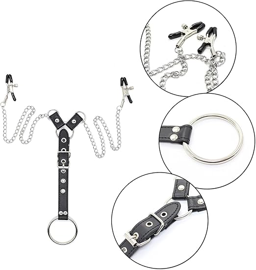 SensationBalance BDSM Nipple Clamps Penis Cage - SinfulX