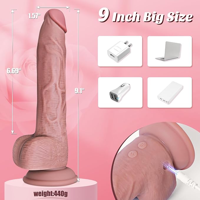SyncMotion Remote Control Thrusting Dildo Vibrator