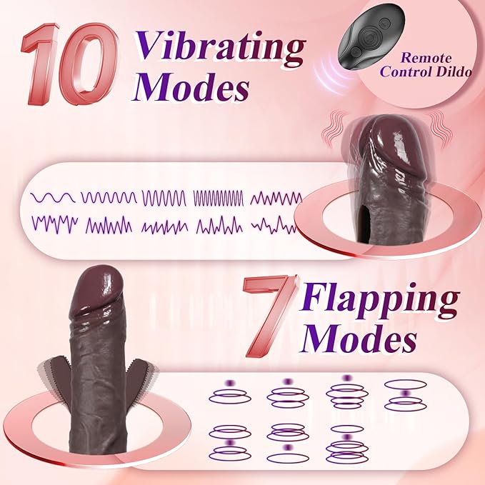 Remote Control Flapping Dildo Vibrator