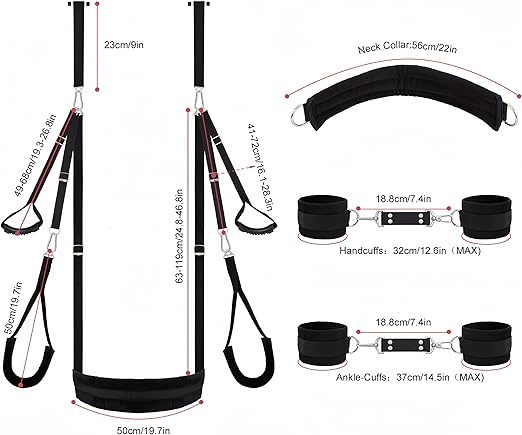 Deluxe BDSM Sex Swing with Cuffs Kit