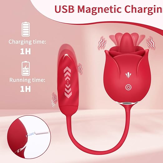 DualBloom Rose Thrusting Vibrator