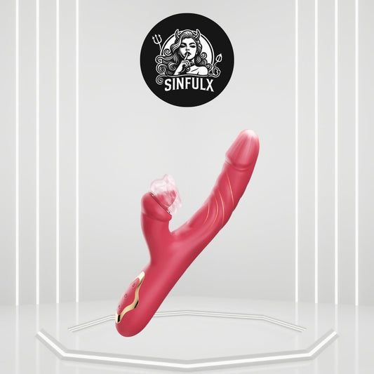 Clitoral Vibrator Thrusting Dildo - SinfulX