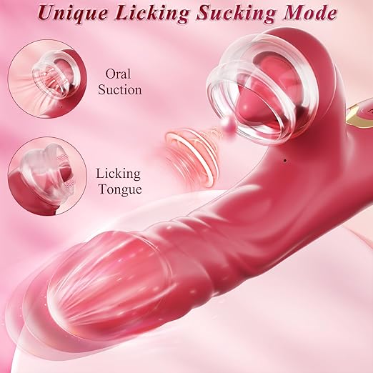 Clitoral Vibrator Thrusting Dildo