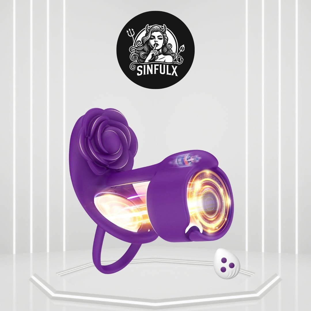Pulse Rose Couples Penis Ring Dual Motor Vibrator SinfulX Pulse Rose Couples Penis Ring Dual Motor Vibrator SinfulX
