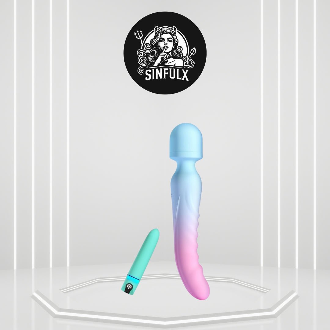 HeatTremor Clitoral Stimulator Wand & Bullet Vibrator Set - SinfulX
