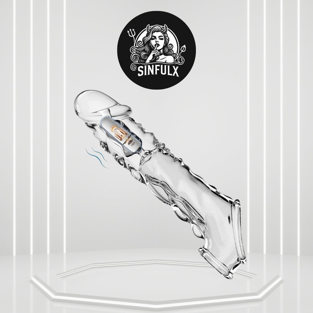 ApexPredator Vibrating Penis Sleeve Extender with Ring SinfulX ApexPredator Vibrating Penis Sleeve Extender with Ring SinfulX