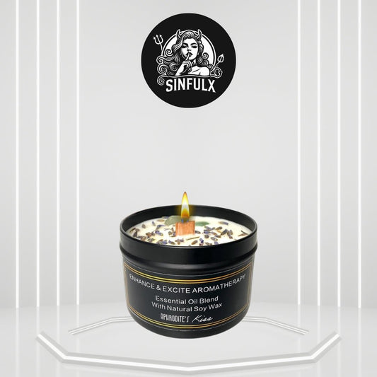 Aphrodisiac Scented Candle with Jade Crystals - SinfulX