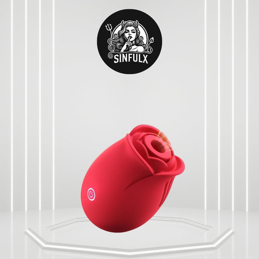 VortexLick Rose Clitoral Stimulator with 9 Suction Modes - SinfulX