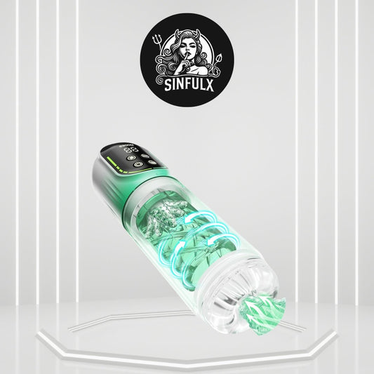 AeroGlide 4 - in - 1 Male Masturbator with Pump, Vibration & Thrust - SinfulX