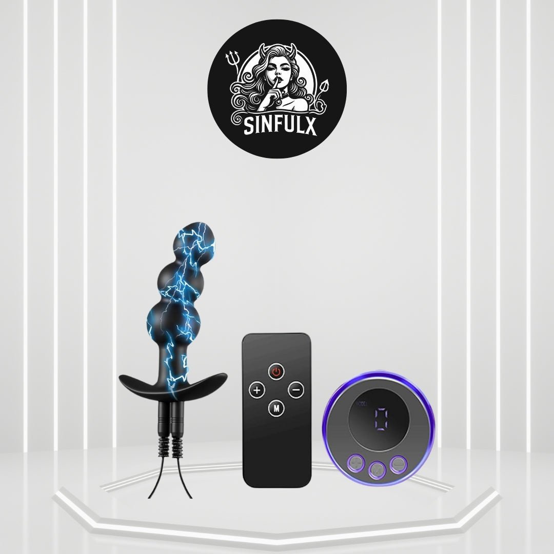 SereneGlow Electric Shock Silicone Anal Beads Plug - SinfulX
