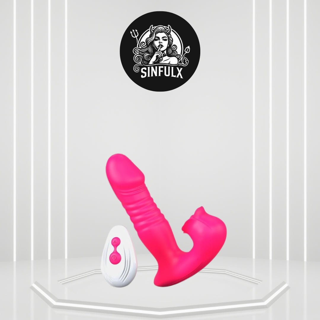 TenderPulse Rose Sucking & Thrusting G-Spot Vibrator SinfulX TenderPulse Rose Sucking & Thrusting G-Spot Vibrator SinfulX