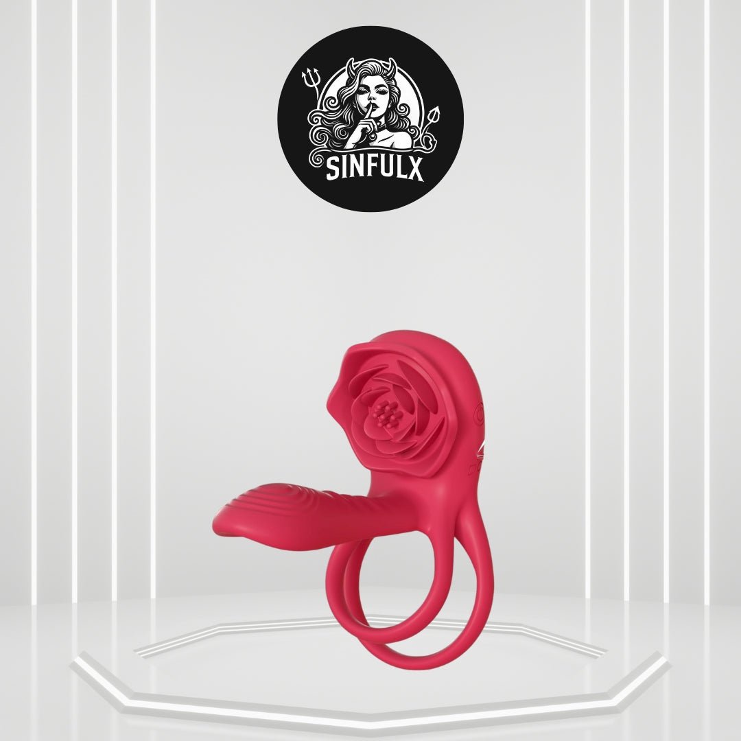 MechaGlide Vibrating Cock Ring Clitoral Stimulator - SinfulX