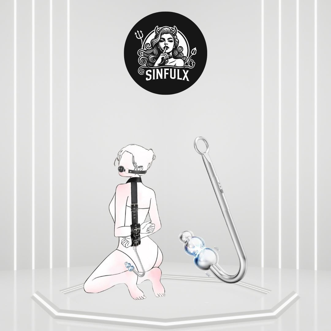 FawnCurve Vibrating BDSM Anal Hook & Bondage Restraints Kit - SinfulX
