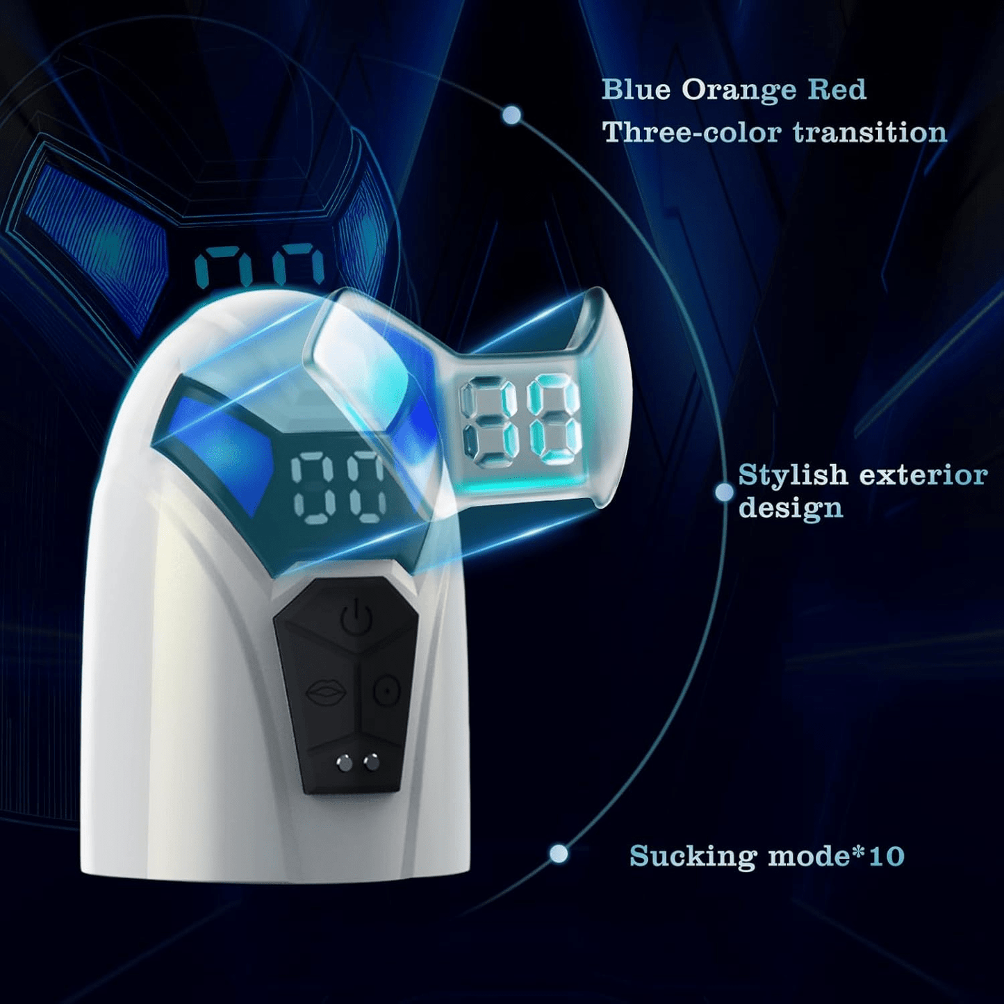 VigorFlux Electric Penis Pump 10 Modes & Powerful Suction - SinfulX - Personal Care > Sexual Wellness > Penis Pump