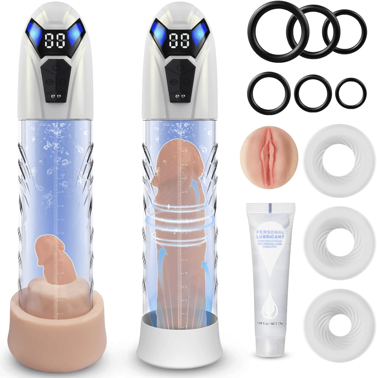 VigorFlux Electric Penis Pump 10 Modes & Powerful Suction - SinfulX - Personal Care > Sexual Wellness > Penis Pump
