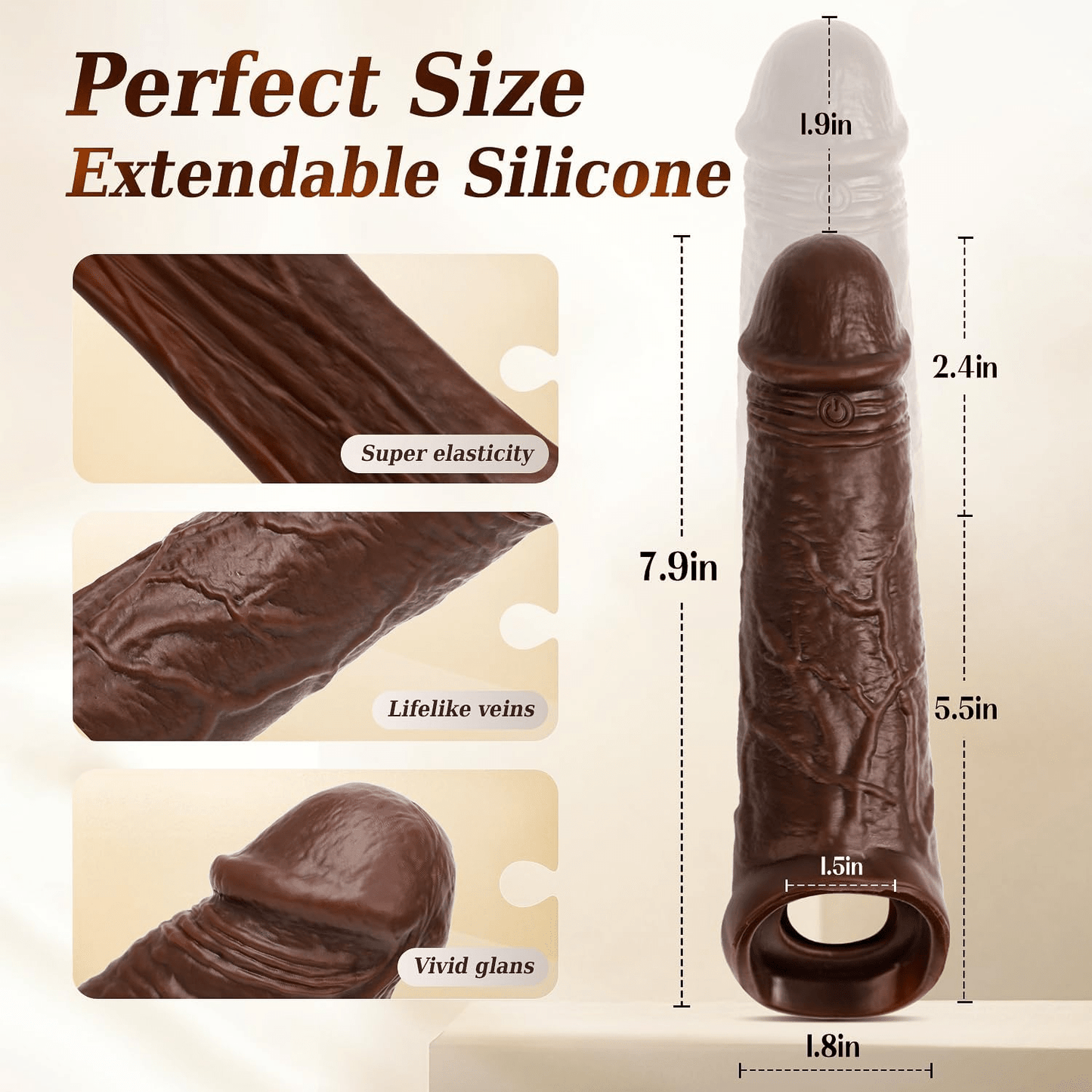 CoreSync App Control Penis Sleeve Vibrator 5 - in - 1 Ring - SinfulX - Personal Care > Sexual Wellness > Penis Sleeve