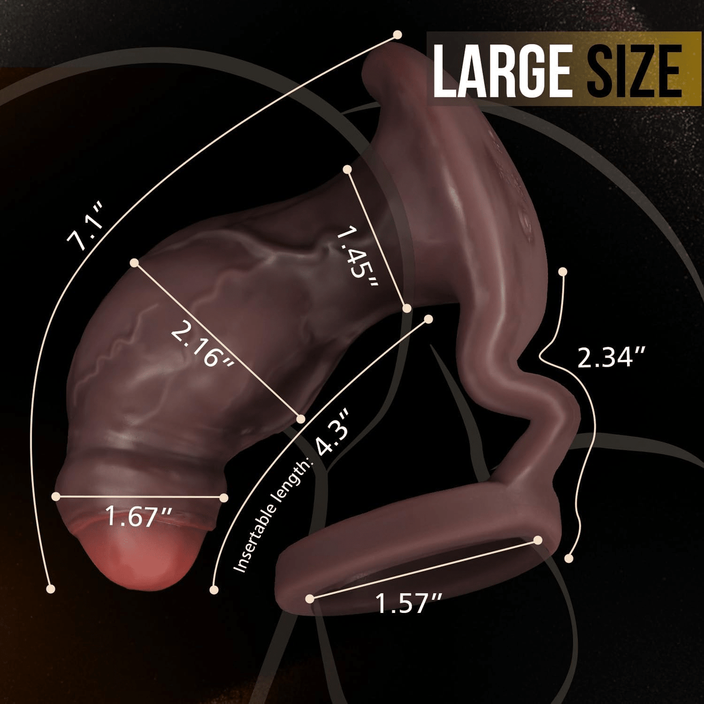 TitanCoreX XXL Prostate Massager Cock Ring App Remote 9 Modes - SinfulX - Personal Care > Sexual Wellness > Prostate Massager Cock Ring