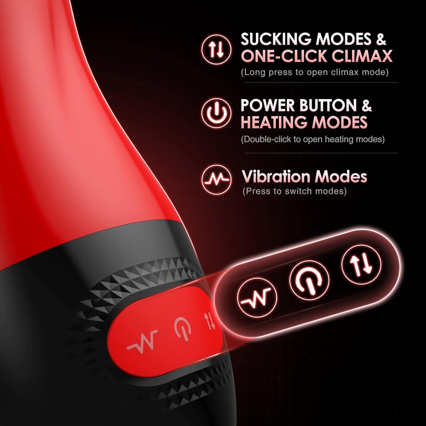 StormHeat Heating Male Masturbator 9 Suction 10 Vibration - SinfulX - Personal Care > Sexual Wellness > Male Suction Vibrator