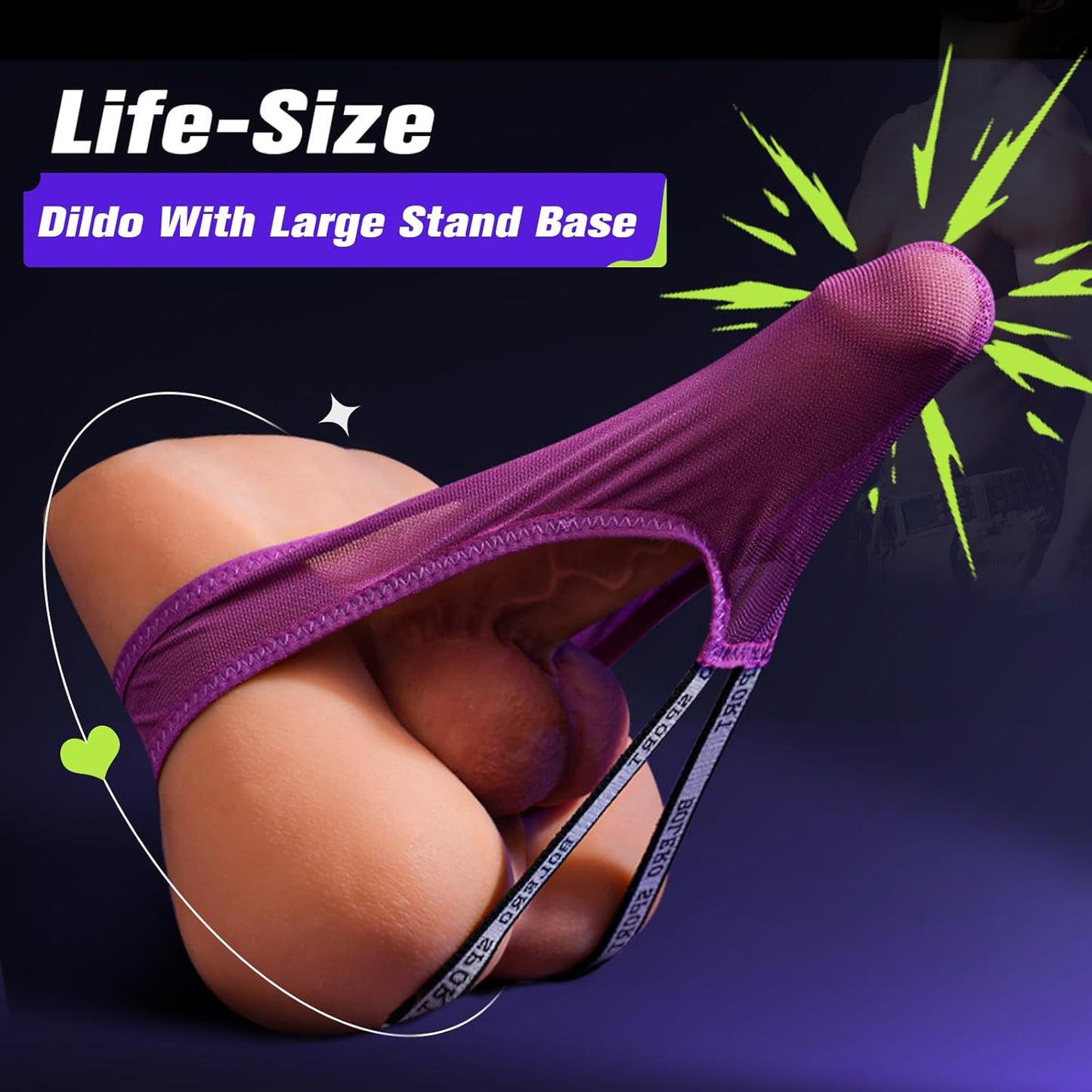 Adult Sex Doll with Flexible Dildo - 3.8LB Realistic Sex Dolls Masturbator with 6.9In Huge Dildos with Large Suction Stand, Pocket Pussy Male Stroker Anal Butt, Unisex Sex Toys for Women Men - SinfulX -