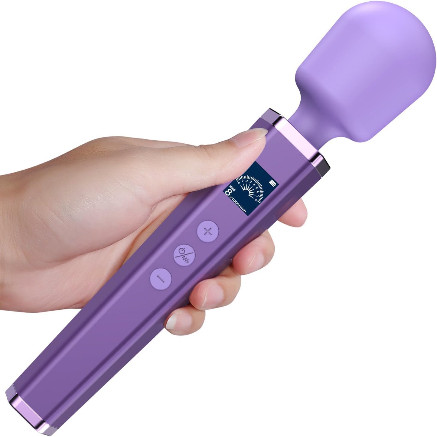AuraStrike Wand Vibrator Waterproof 8 Modes Rechargeable - SinfulX - Personal Care > Sexual Wellness > Wand Vibrator
