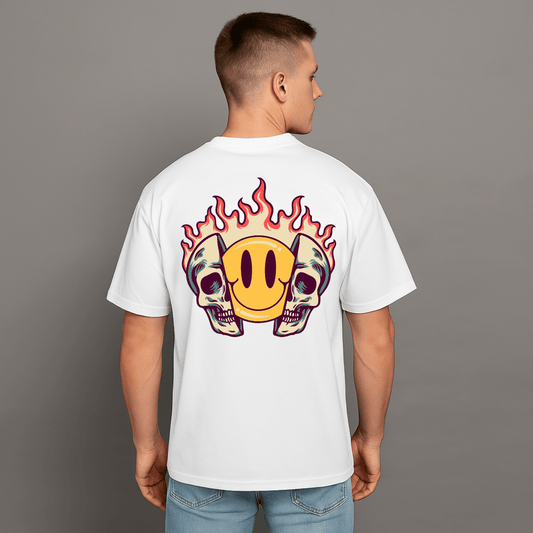EA Men's Fire Emoji Oversized Tee - SinfulXOversized T-Shirt