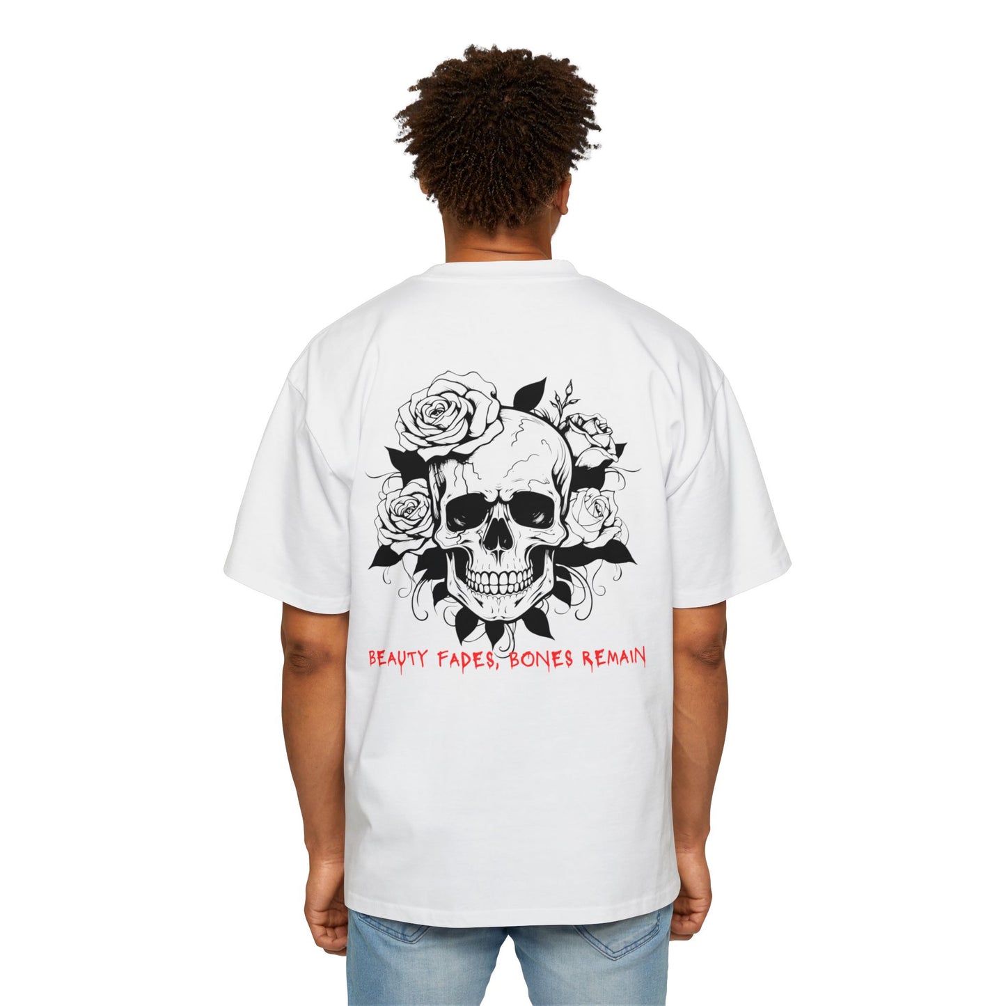 EA Men's Oversized Skull & Roses Tee - SinfulXOversized T-Shirt