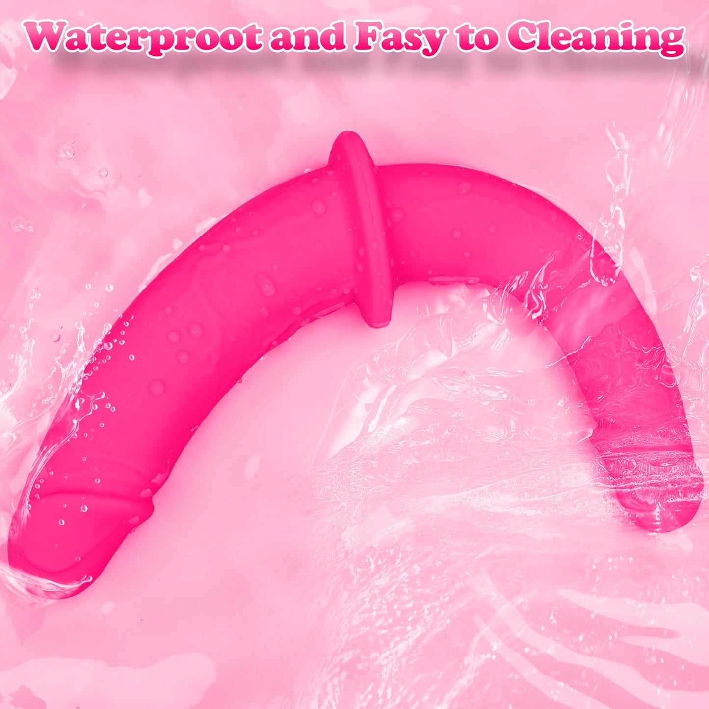 Strap on Dildo Womens Sex Toys - Double Ended Dildo Flesh Silicone Fantasy Dildo Long Dildos Strap on Harness Big Anal Dildos Female Sex Toy Adult Toys for Women(Red) - SinfulX -