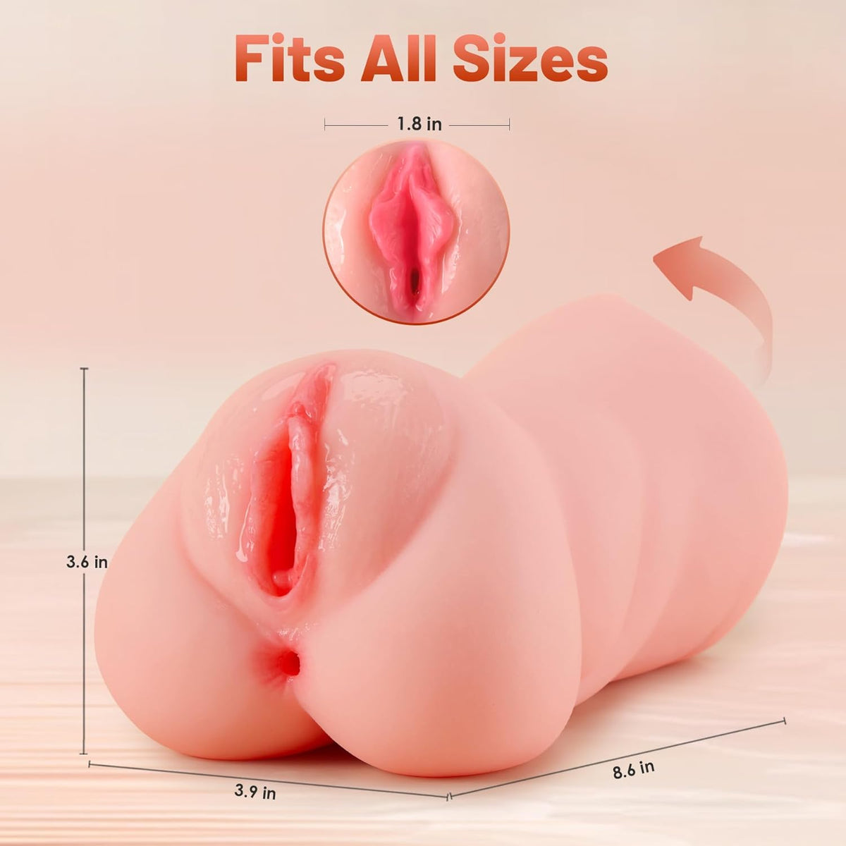 3 in 1 Male Masturbators, Sex Toys for Men, Adult Men'S with 8.6In Sleeve, Double Side Pocket Toy with Realistic 3D Texture, Male Sex Toys for Masturbator - SinfulX -