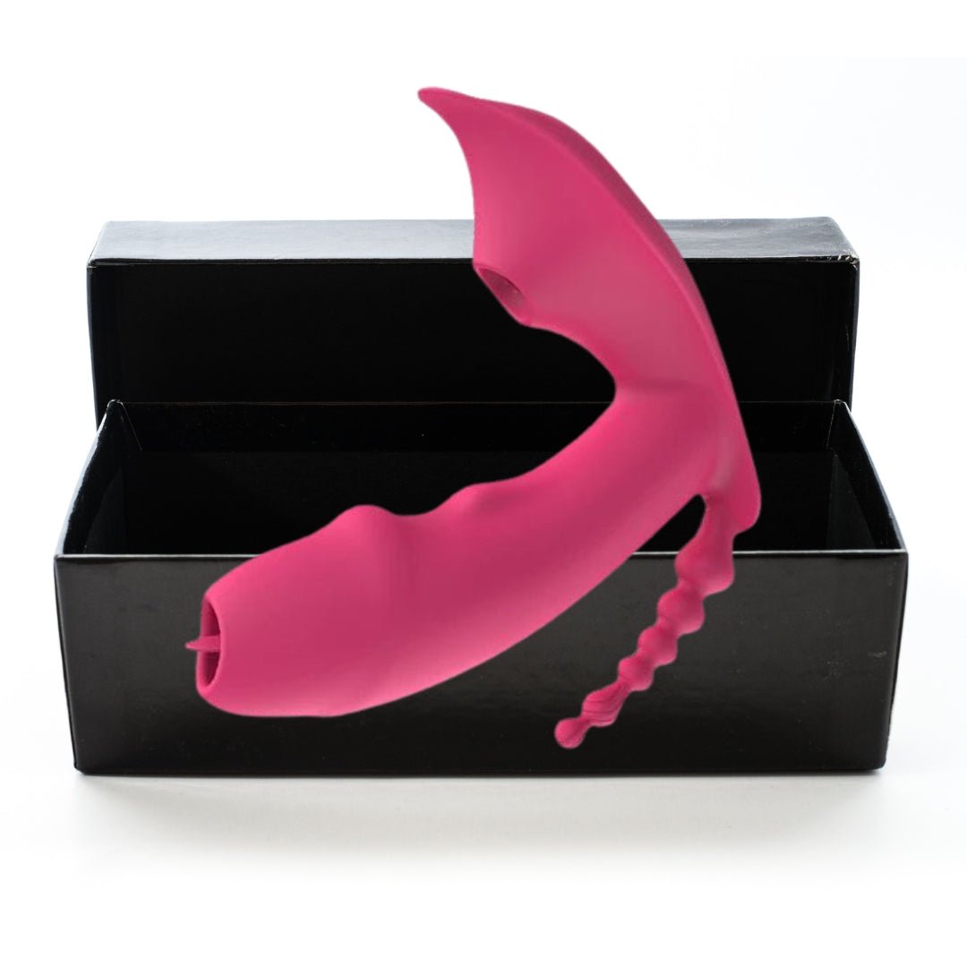 3 - in - 1 Bluetooth APP Controlled Dildo Vibrator with Heating & Vacuum Suction | Vagina, Clitoris Stimulator | Female Masturbator Sex Toy for Women - SinfulX -