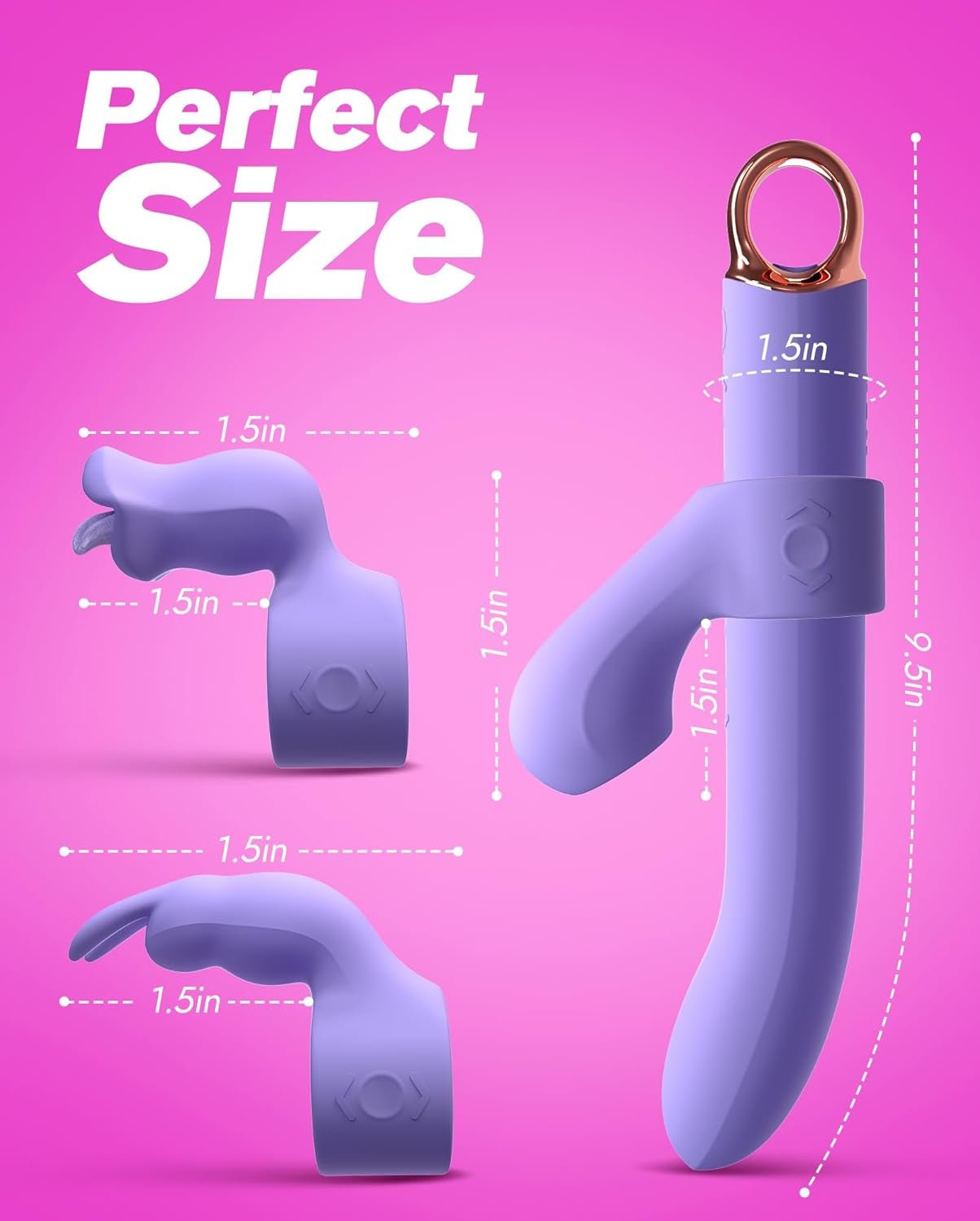NoviraFlex Interchangeable Rabbit Licking Vibrator 63 Modes G - Spot - SinfulX - Personal Care > Sexual Wellness > Tongue Vibrator