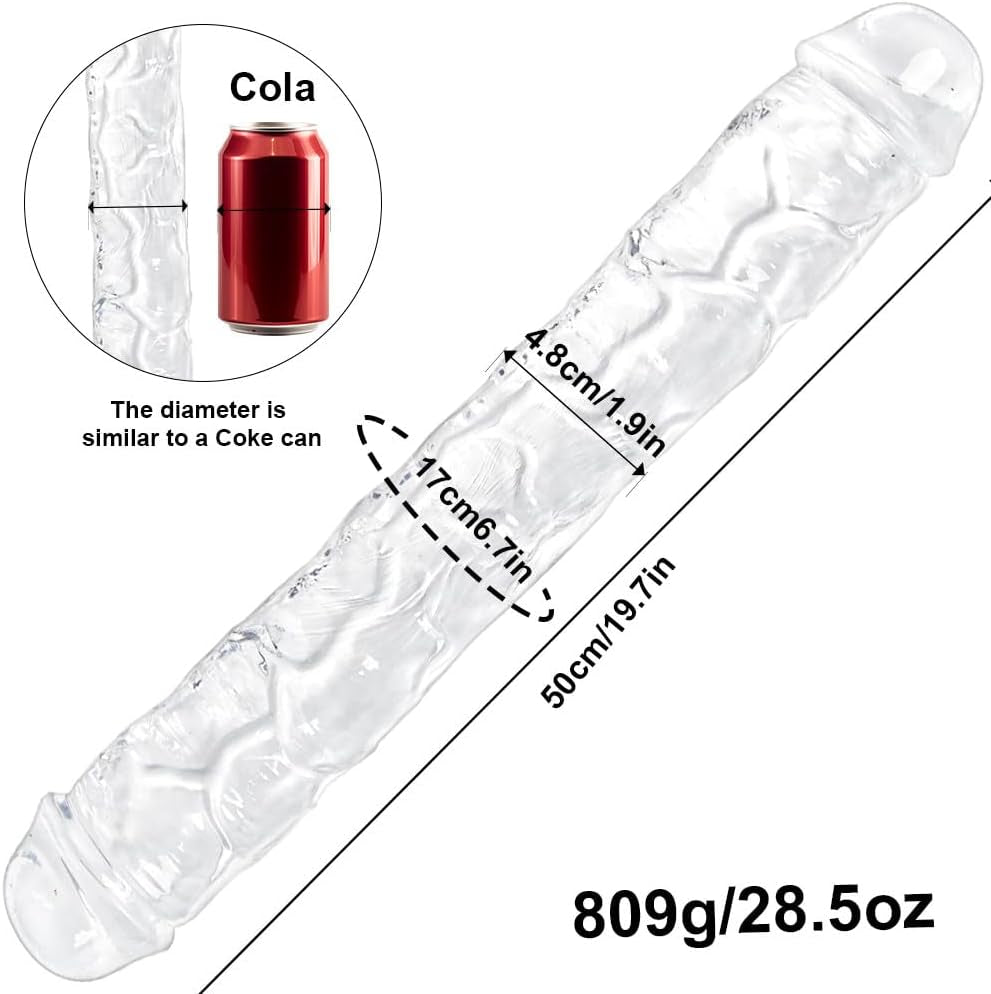 19.7 * 1.9" Giant Double - Ended Dildo,Realistic Long Anal Dildo,Extra Large and Thick Double Headed Penis,Xxl Transparent Double - Sided Huge Wide Penis for Women/Men/Lesbians - SinfulX -