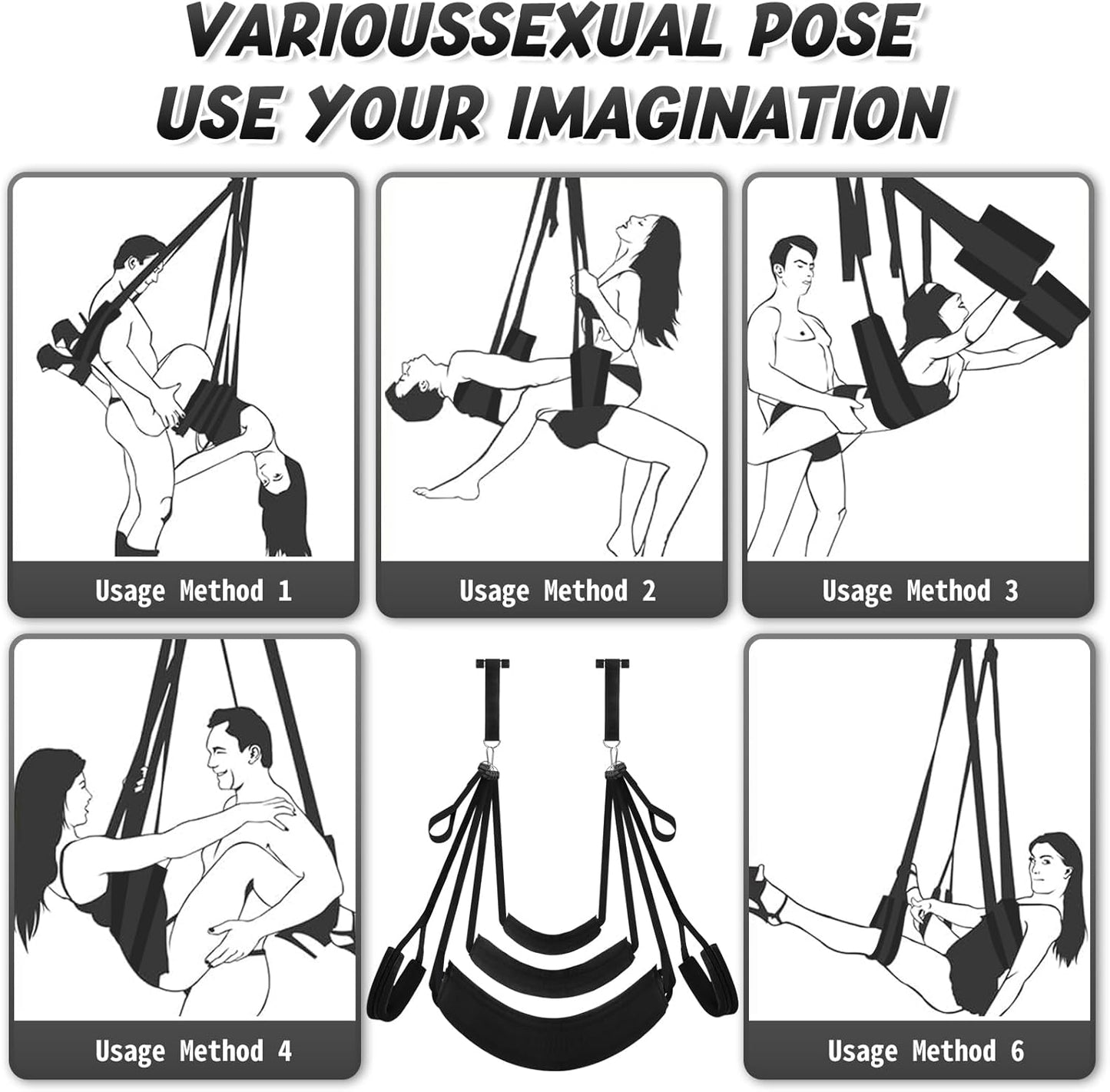 VelvetLift Door Sex Swing with Cushions & Armrests - SinfulX -