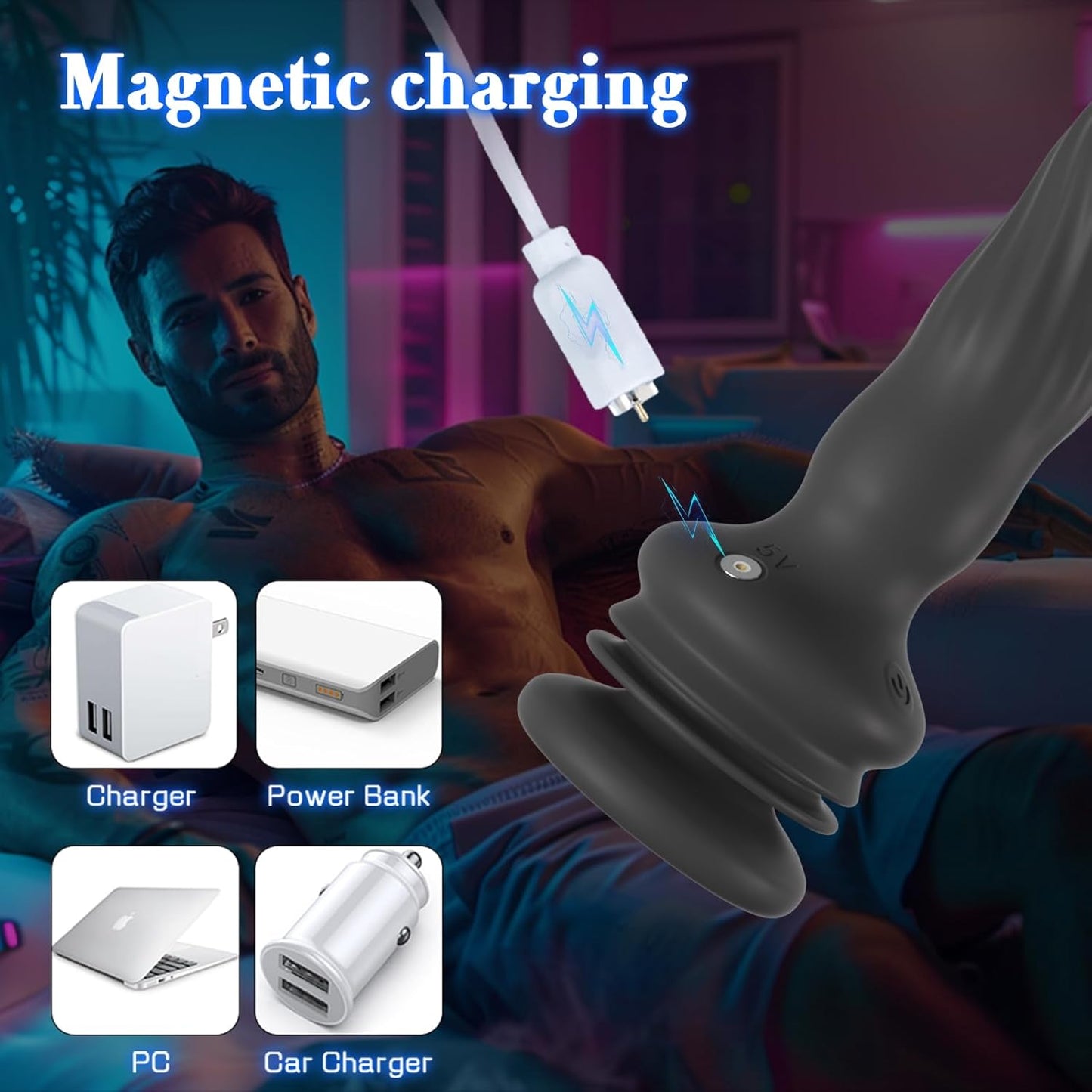 Anal Male Adult Sex Toys - Wriggling Rotating Vibrating Prostate Massager Anal Butt Plug Sex Toy for Men Women Couples, Remote Control Anal Dildo Vibrator with Suction Cup, 7 Modes Anal Beads - SinfulX -