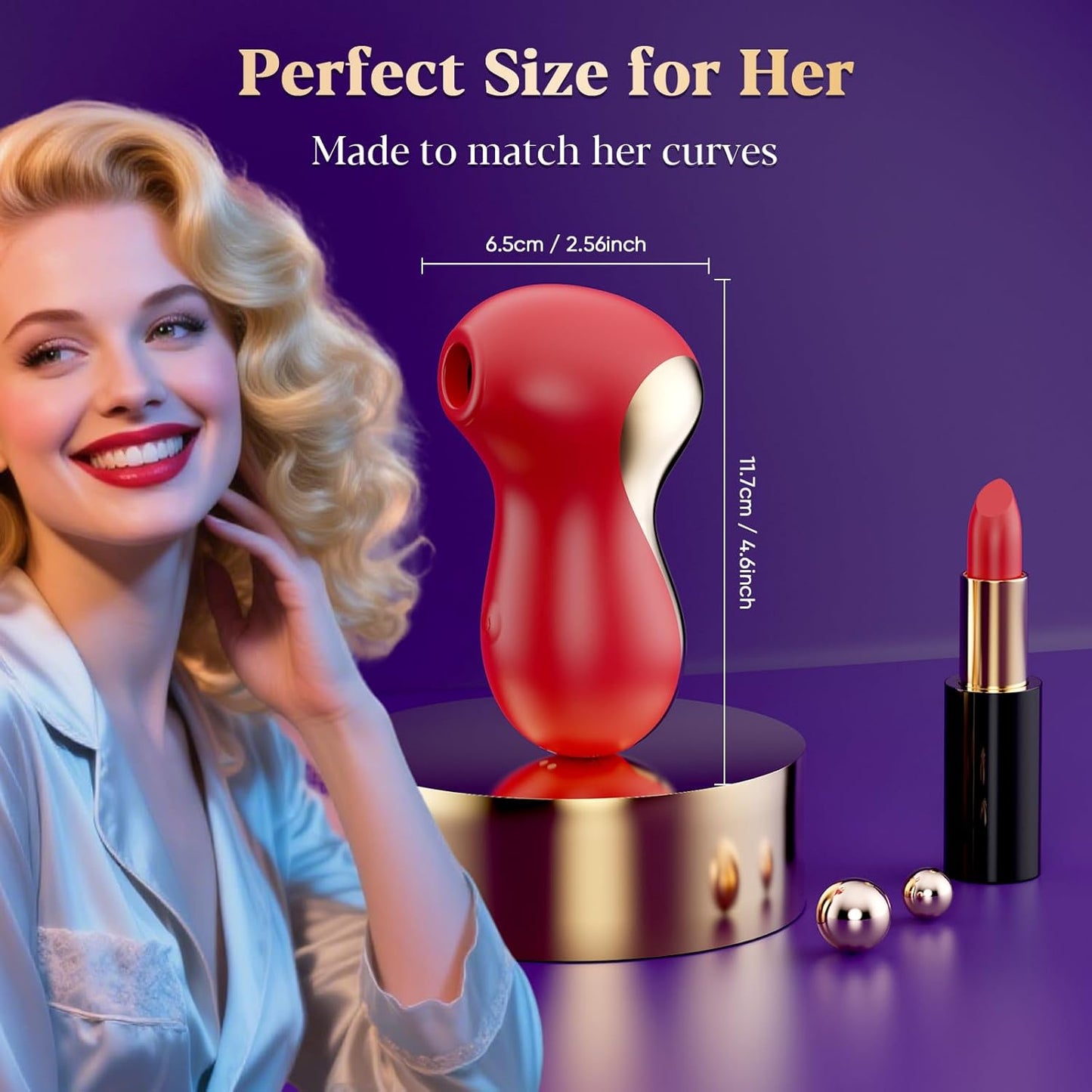 Sucking Vibrator Adult Sex Toys for Women - Clitoral Stimulator with 7 Suction Modes, Waterproof Adult Toys for Female Pleasure, Rose Sucking Toy & Nipple Sucker for Couples