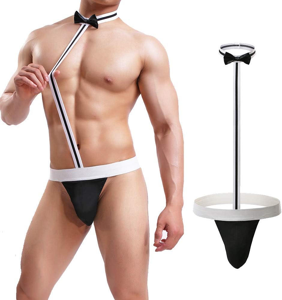 Sexy Thong Underwear & Bow Tie for Men