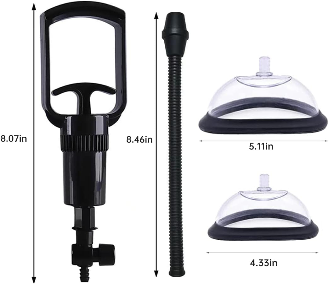 VesperX Pussy & Nipple Pump Set with 5 Cups | Manual Vacuum Pump