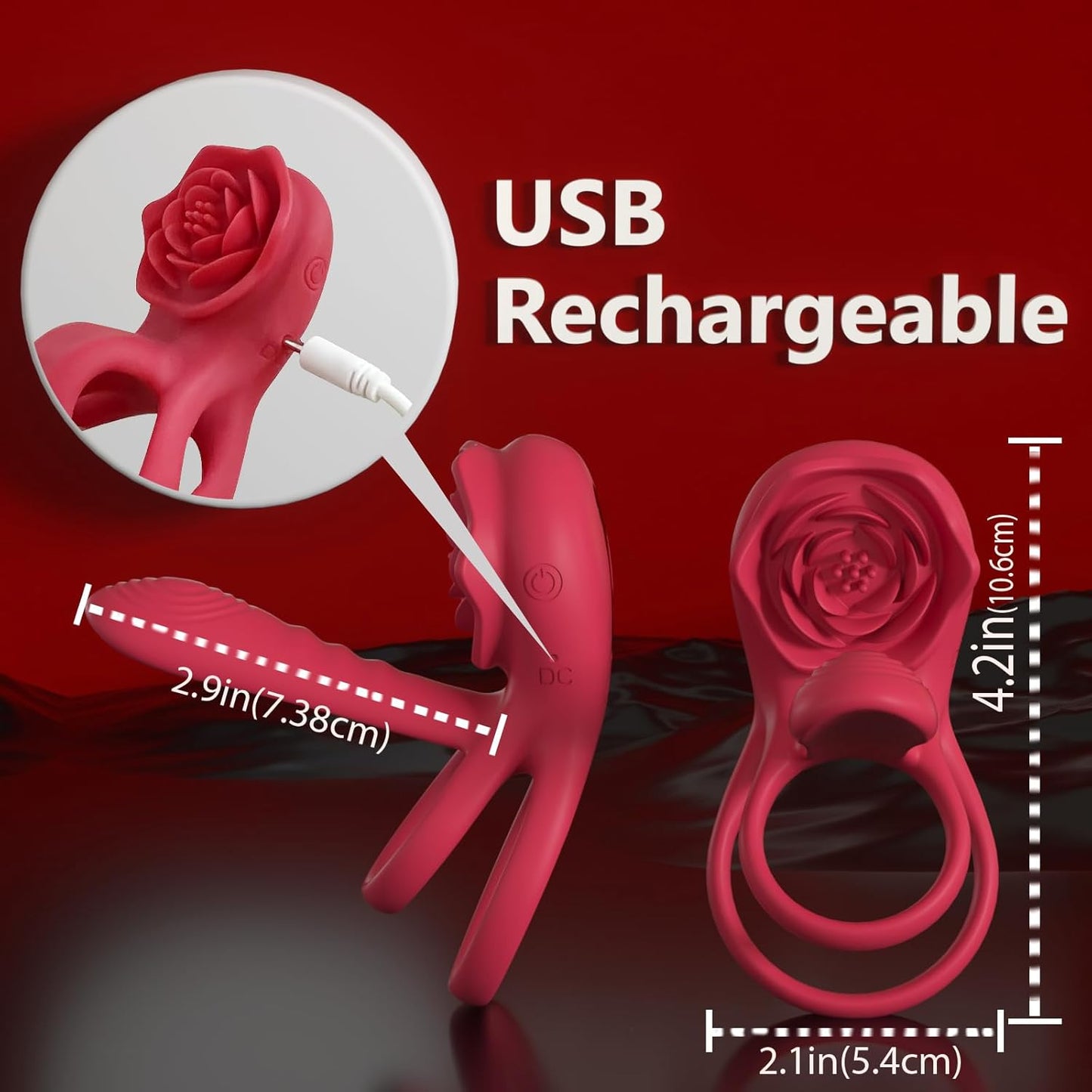 MechaGlide Vibrating Cock Ring Clitoral Stimulator