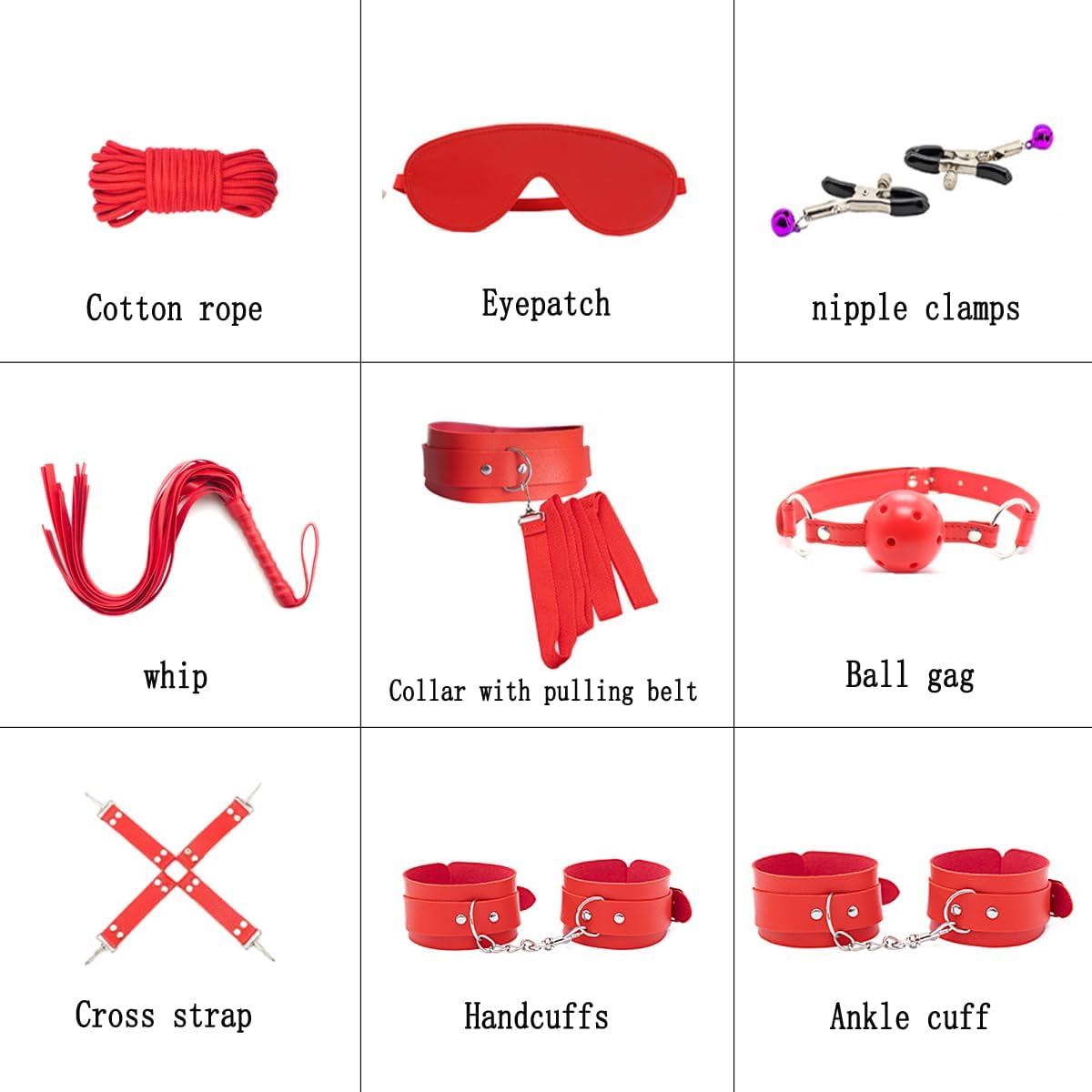 SereneBound BDSM Couples' 32 Pcs Restraint Kit