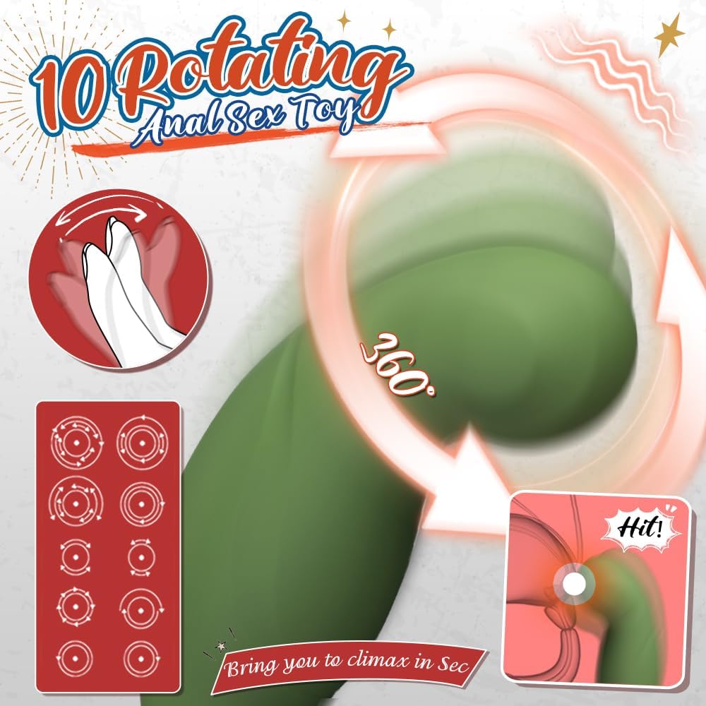 LustLabel 360° Rotating Prostate Massager & Vibrating Cock Ring