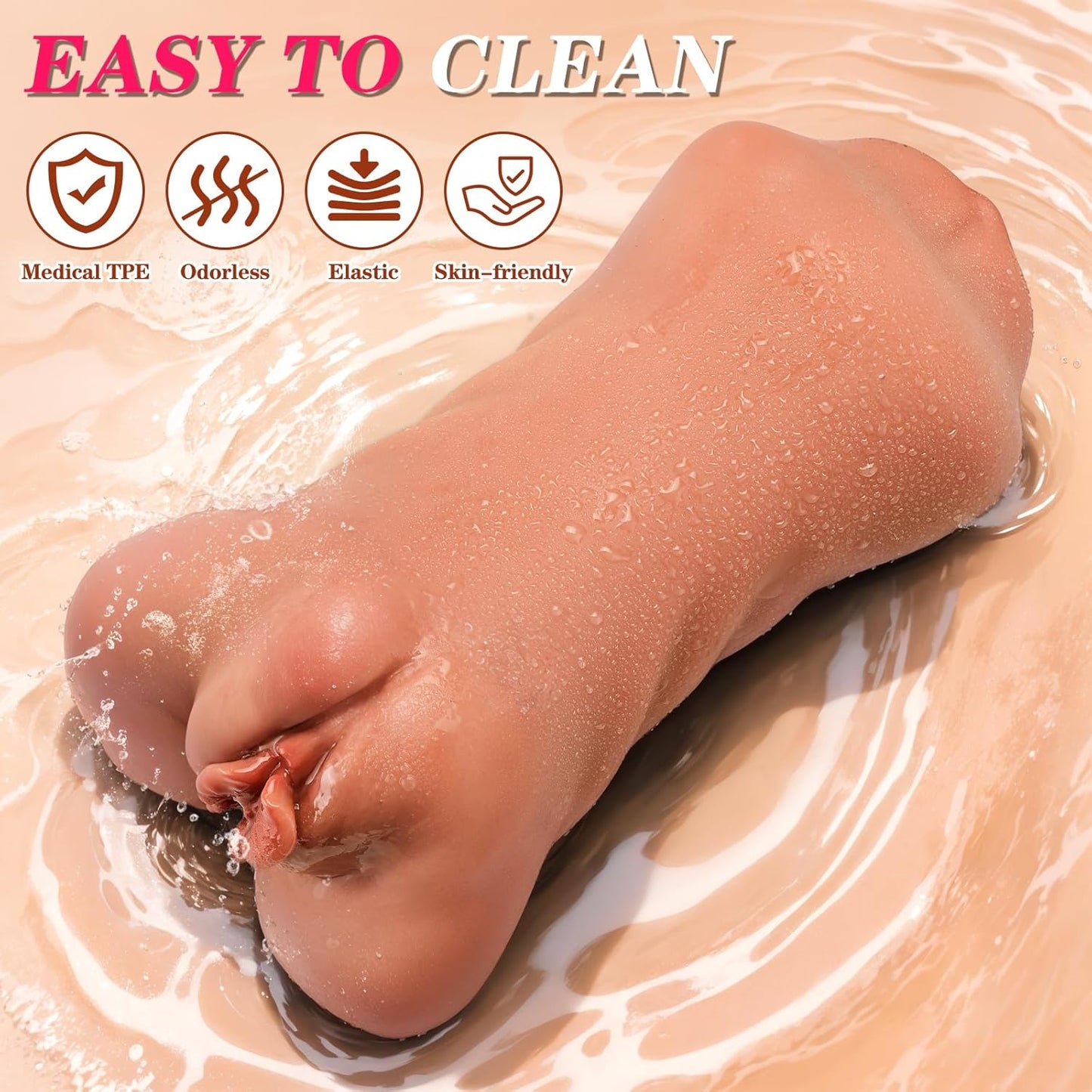 3 in 1 Pocket Pussy Male Masturbator - Sex Toys for Men Penis Stimulation, Male Blowjob Stroker Toy with 3D Realistic Textured Tight Anus & Real Mouth,Sex Doll Adult Toys for Man Masturbation - SinfulX -