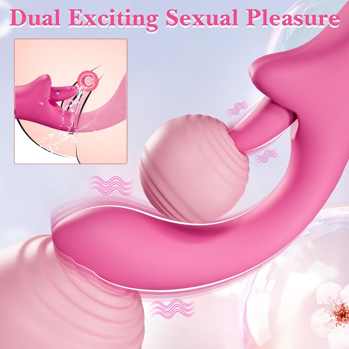 GildedAura Clitoral Licking Dildo Vibrator