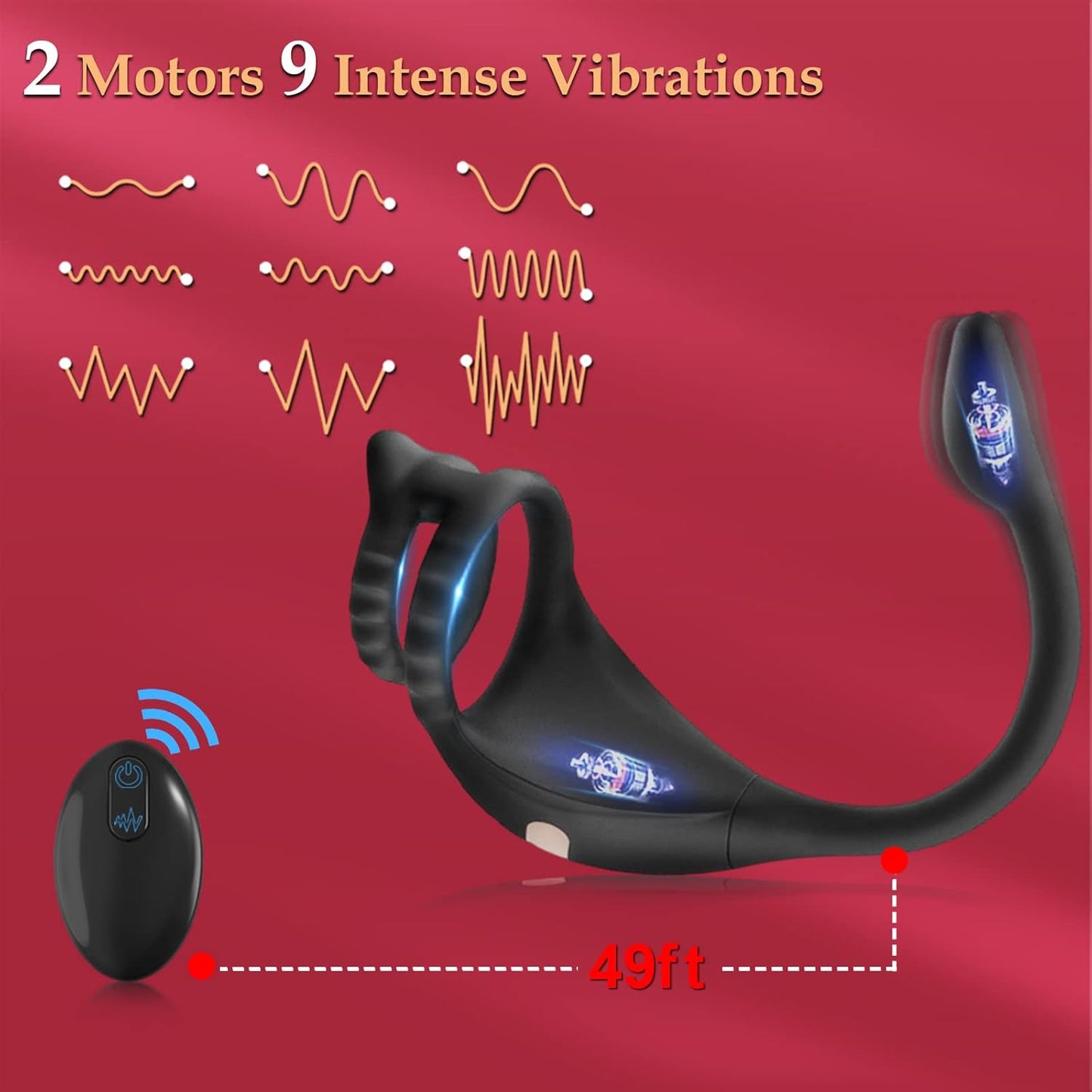 PulsePower Vibrating Penis Ring Taint Stimulator