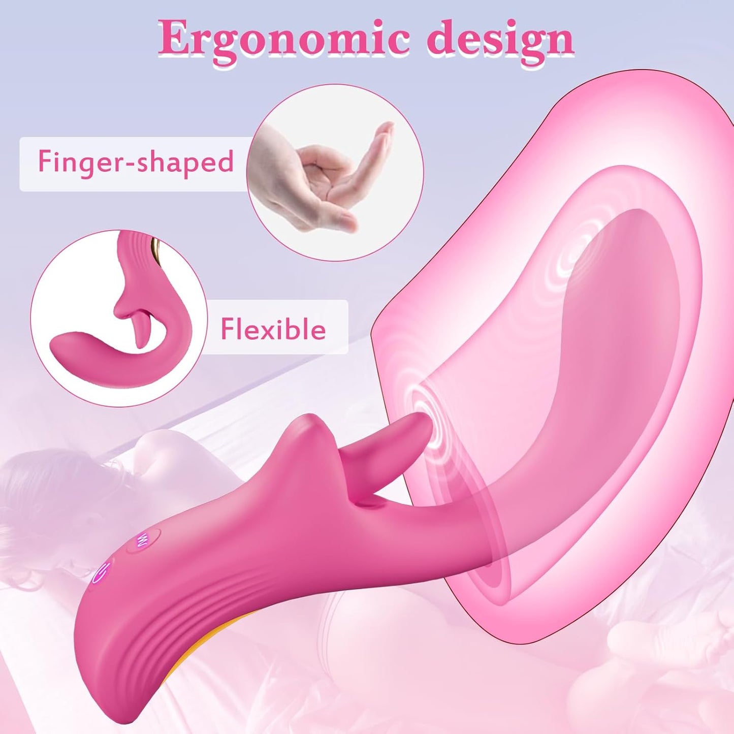 GildedAura Clitoral Licking Dildo Vibrator