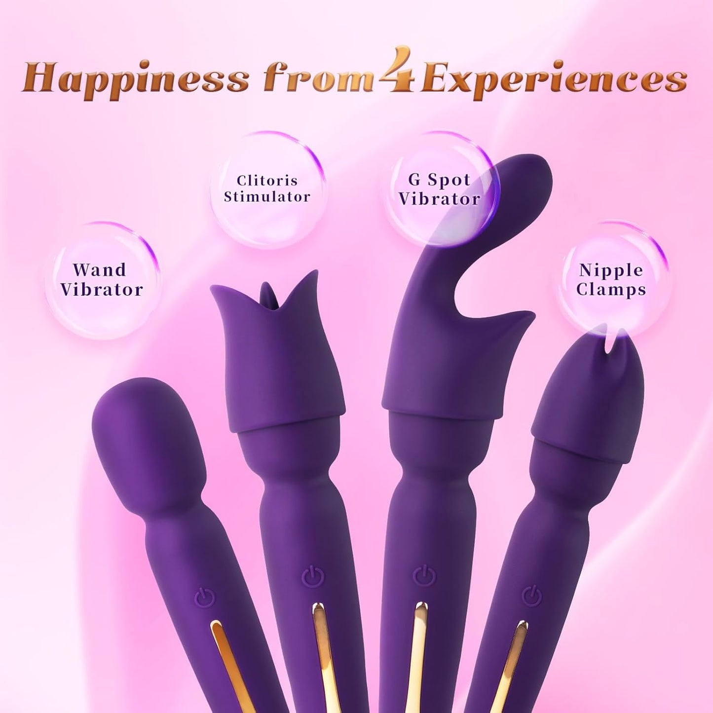 RadiantTide Clitoral Wand Vibrator Kit
